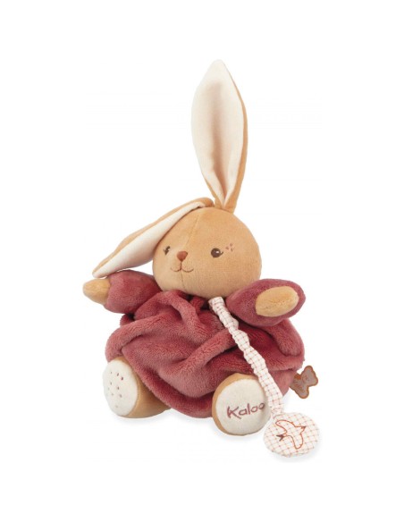 Peluche musicale lapin pour bébé, naissance - Patapouf bordeaux - Kaloo