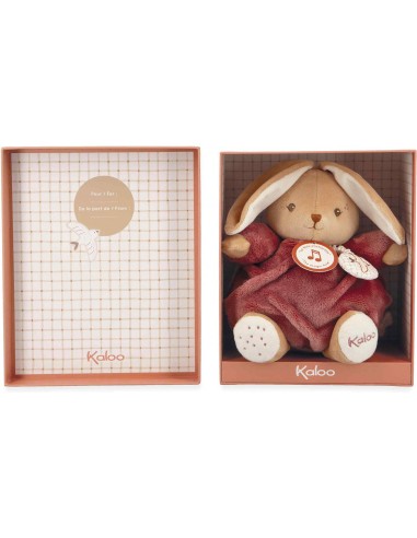 Peluche musicale lapin pour bébé, naissance - Patapouf bordeaux - Kaloo