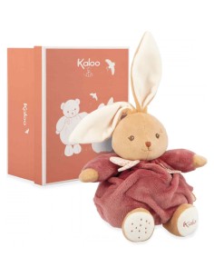 Lapin en peluche Patapouf bordeaux pour bébé, 17 cm - Peluche - Kaloo