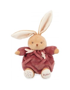 Lapin en peluche Patapouf bordeaux pour bébé, 17 cm - Peluche - Kaloo 2