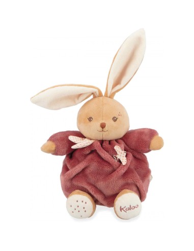 Lapin en peluche Patapouf bordeaux pour bébé, 17 cm - Peluche - Kaloo
