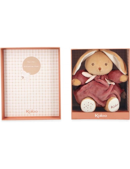 Lapin en peluche Patapouf bordeaux pour bébé, 17 cm - Peluche - Kaloo