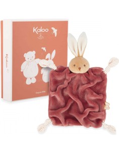 Doudou lapin bordeaux pour bébé avec nœuds, cadeau naissance - Kaloo