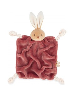Doudou lapin bordeaux pour bébé avec nœuds, cadeau naissance - Kaloo 2