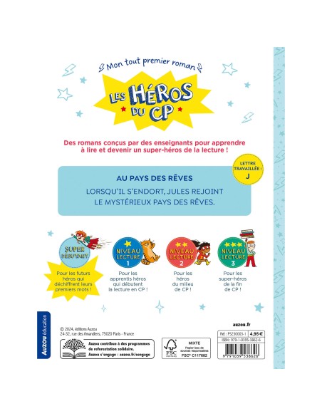 Les héros du cp - Super débutant - Au pays des rêves - Auzou