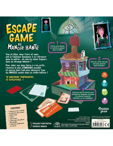 Escape Game au Manoir Hanté - Jeux de société - Auzou