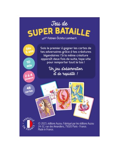 Jeu de Super Bataille - Jeux enfants - Auzou