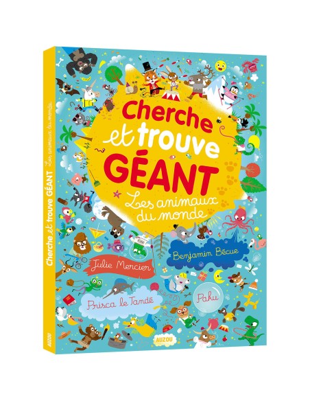 Livre Cherche et Trouve Géant : Les animaux du Monde - Auzou