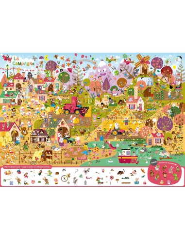 Livre Cherche et Trouve Géant : Les animaux du Monde - Auzou