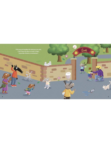 Mon cahier d'autocollants p'tit loup - Vive l'école - Auzou