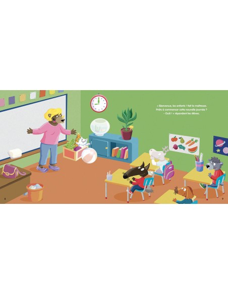 Mon cahier d'autocollants p'tit loup - Vive l'école - Auzou