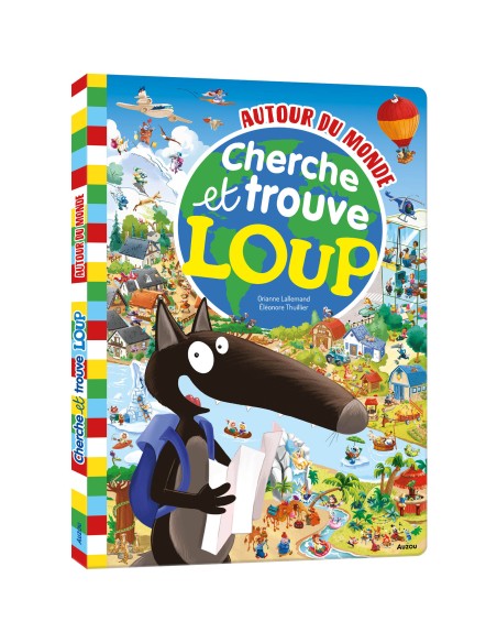 Cherche et trouve géant - Loup - Autour du monde - Auzou