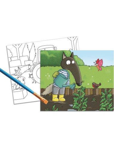 Ma pochette d'artiste - Ma peinture magique avec p'tit loup - A la ferme - Auzou