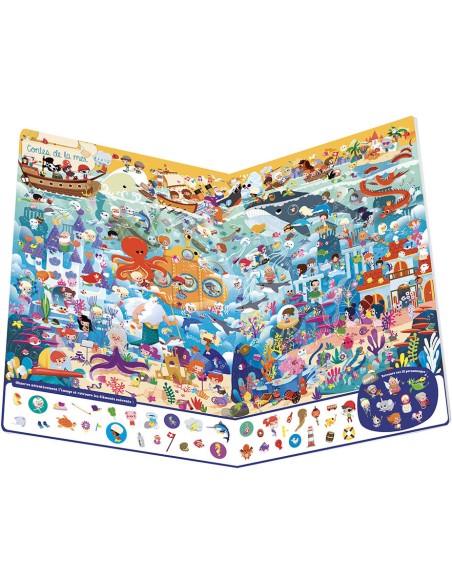 Livre Cherche et Trouve Géant : Au pays des Contes - Auzou