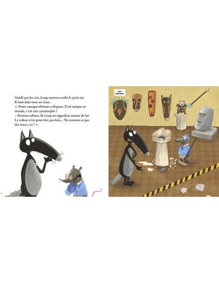 Livre album : le loup qui enquêtait au musée - Editions Auzou