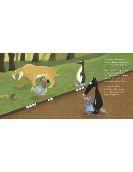 Livre album : le loup qui enquêtait au musée - Editions Auzou