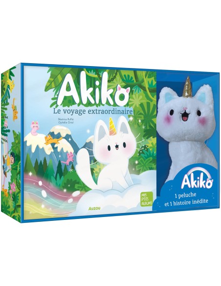 Coffret peluche akiko - Le voyage extraordinaire - Auzou