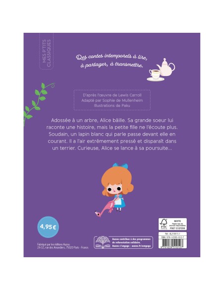 Les p'tits classiques - Alice au pays des merveilles - Auzou