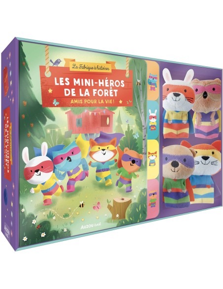 Coffret marionnettes à doigts - Les mini-héros de la forêt - Auzou