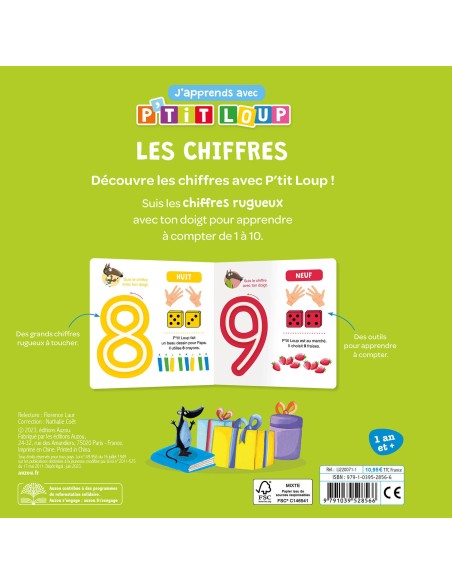 J'apprends avec p'tit loup - Les chiffres - Auzou