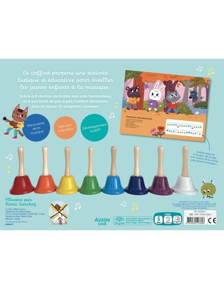 Mon coffret d'éveil musical - 8 cloches musicales - Auzou