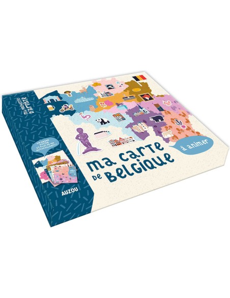 Ma carte de belgique à animer - Auzou