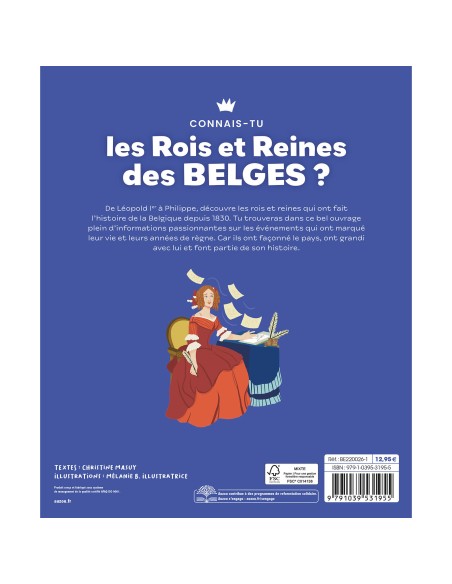 Les rois et reines des belges - Auzou