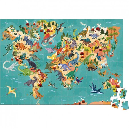 Puzzle éducatif Janod 200 pièces "Les Dinosaures"
