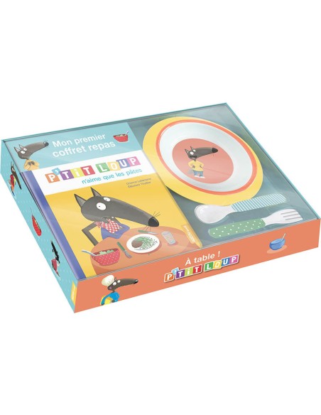 Mon premier coffret repas - À table, p'tit loup ! - Auzou