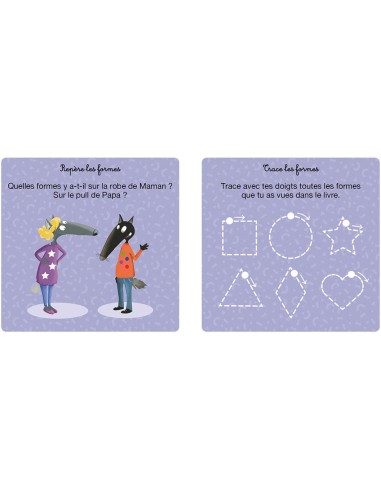 Ma valisette d'éveil p'tit loup - Chiffre, formes, couleurs, contraires - Auzou