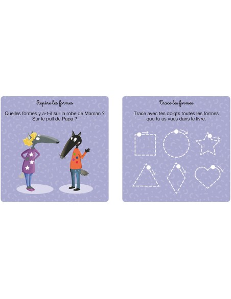 Ma valisette d'éveil p'tit loup - Chiffre, formes, couleurs, contraires - Auzou