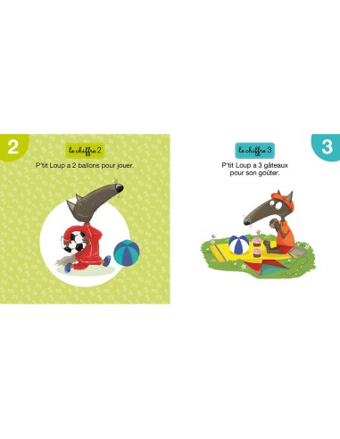 Ma valisette d'éveil p'tit loup - Chiffre, formes, couleurs, contraires - Auzou