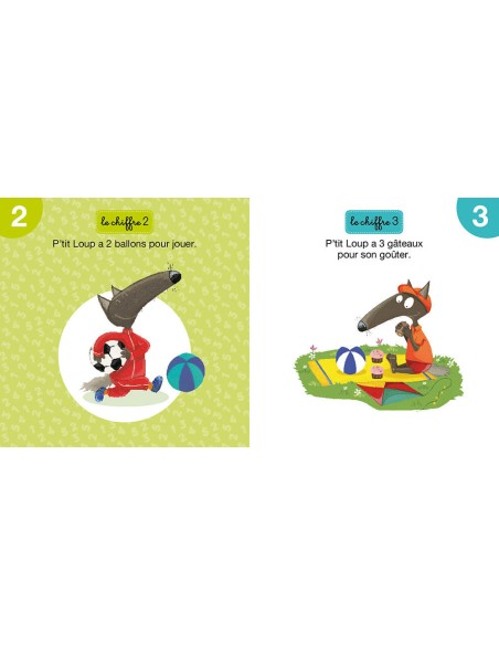 Ma valisette d'éveil p'tit loup - Chiffre, formes, couleurs, contraires - Auzou