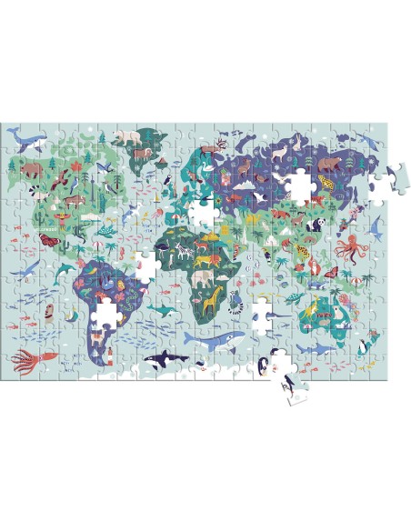 Atlas : un puzzle - Un livre - Un poster - Auzou