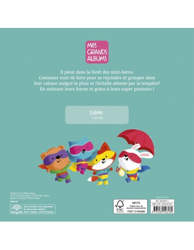 Les mini-héros de la forêt - Ensemble contre la pluie - Auzou