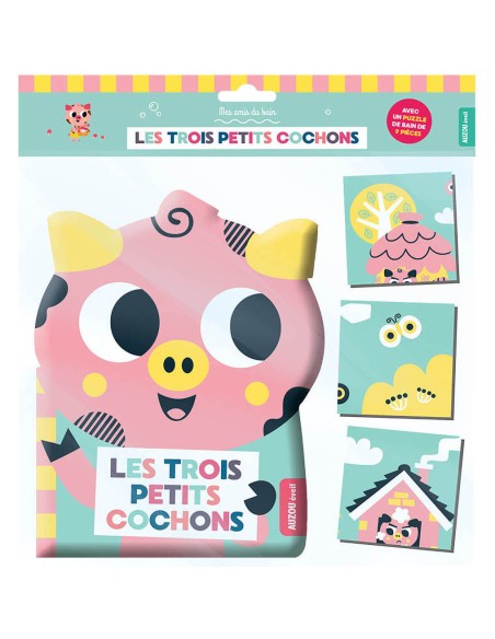 Mes amis du bain - Les trois petits cochons - Auzou