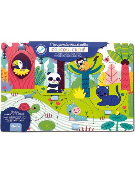 Mon premier puzzle d'encastrement - Coucou caché - Auzou