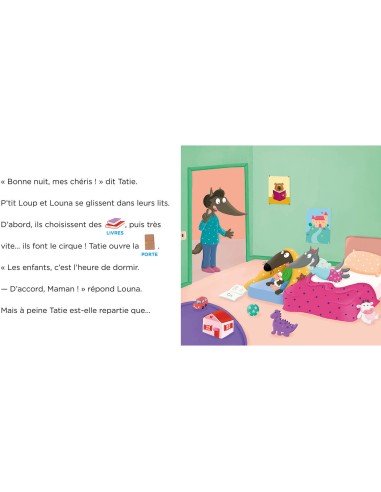 Je lis avec toi - P'tit Loup - P'tit Loup ne dort pas à la maison - Auzou