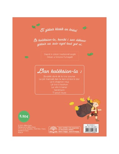 Les p'tits classiques - Zako ek lo zariko mazik - Créole réunionnais - Auzou