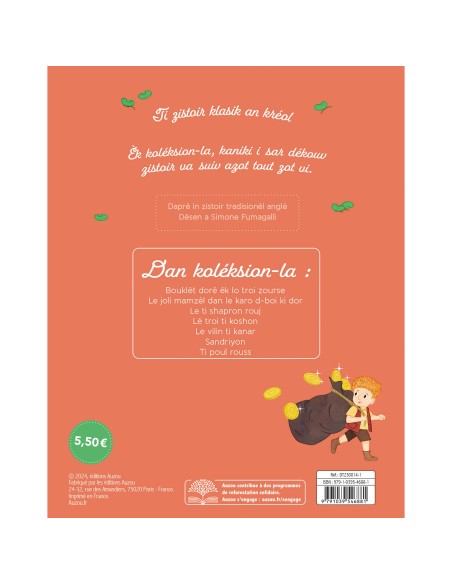 Les p'tits classiques - Zako ek lo zariko mazik - Créole réunionnais - Auzou