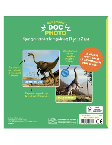 Mon premier doc photo - Les dinosaures - Auzou