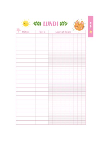 Cahier de textes - Caticorn - Auzou