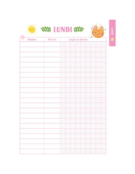 Cahier de textes - Caticorn - Auzou