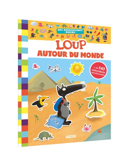 Mes autocollants malins - Loup autour du monde - Auzou