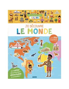 Mes autocollants malins - Je decouvre le monde - Auzou