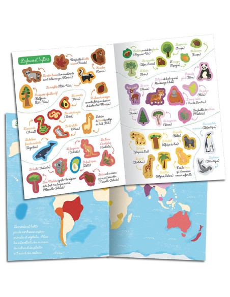 Mes autocollants malins - Je decouvre le monde - Auzou