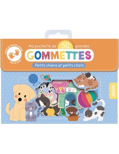 Ma pochette de 50 grandes gommettes - Petits chiens et petits chats - Auzou