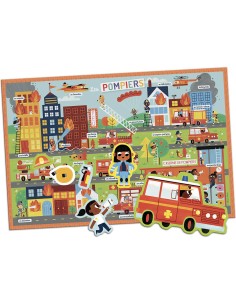 Ma pochette d'aimants - Pompiers - Auzou 2