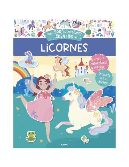 Mes 500 autocollants créatifs - Licornes - Auzou