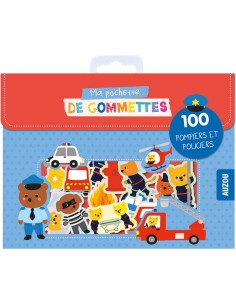 Ma pochette de gommettes - 100 pompiers et policiers - Auzou
